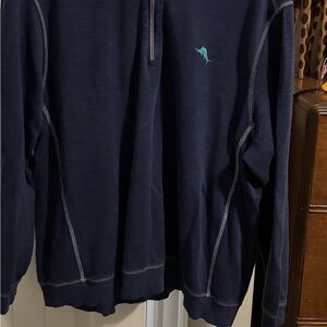 Tommy Bahama Dark Blue Zip-Up Sweater